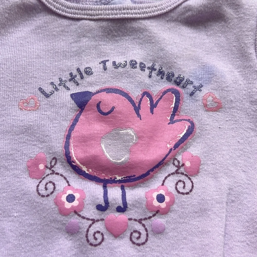 Vitamins baby girl Long sleeve onesie, with matching ruffled bottom leggings